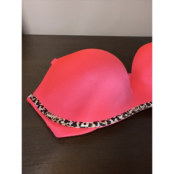 Victoria’s Secret Bra Push-Up Padding 36 DD Pink Wear Everywhere Wireless - Picture 7 of 10